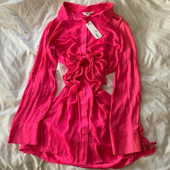 NWT Tie Curious Mini Dress in Pink Glo - Picture 3 of 9